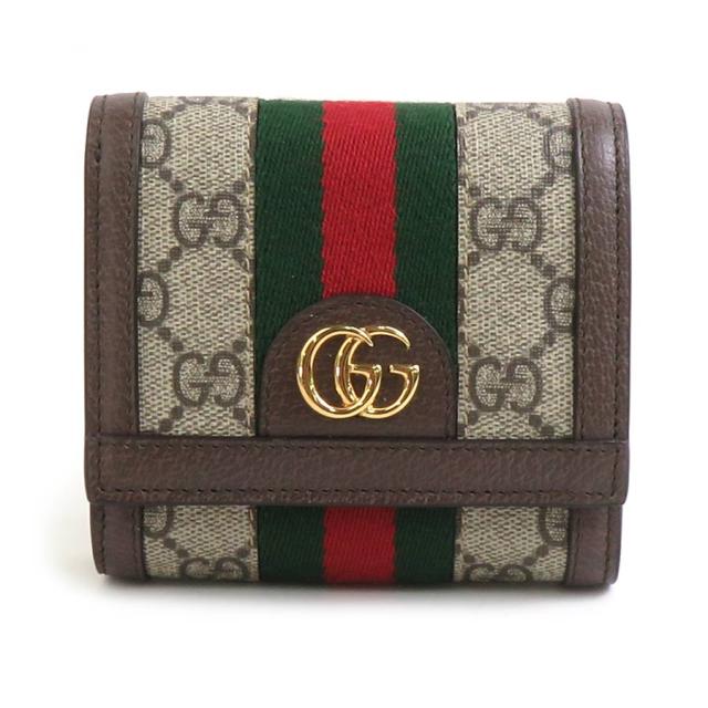 GUCCI グッチ オフィディア 598662 二つ折り財布 ブラウン 14057 ユニセックス【中古】 56077g