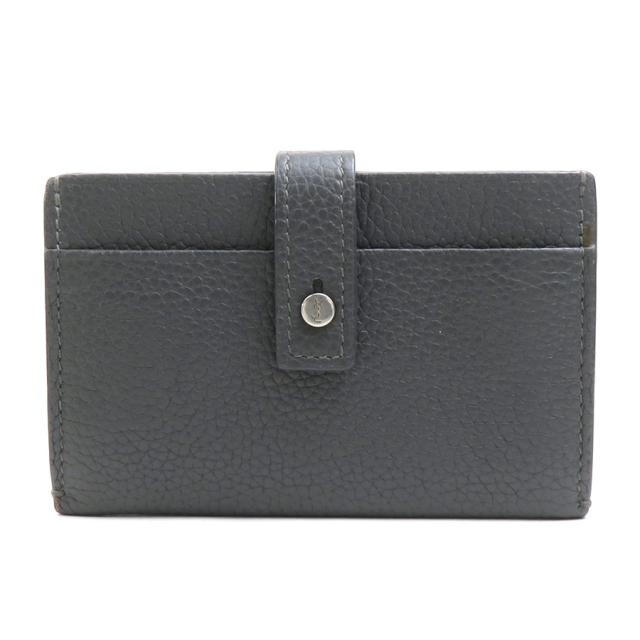SAINT LAURENT サンローラン カードケース グレー 14055 ユニセックス【中古】 56082a