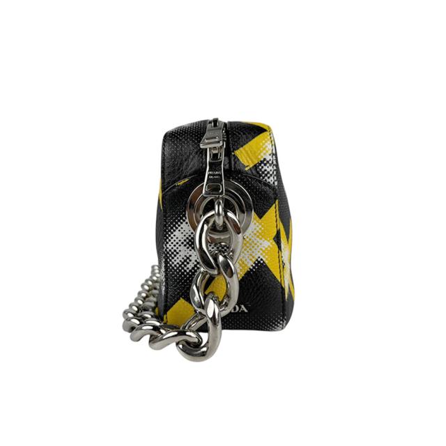 PRADA プラダ ショルダーバッグ ブラック/イエロー/ホワイト/シルバー