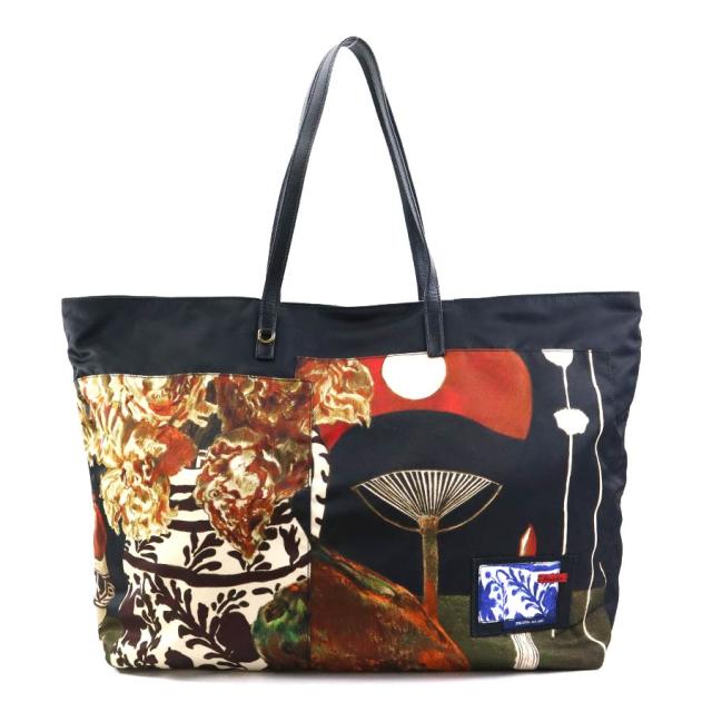 PRADA プラダ トートバッグ ショルダーバッグ ブラック/マルチカラー 14054 レディース【中古】 s0696j PRADA プラダ ショルダーバッグ トートバッグ ブラック/マルチカラー