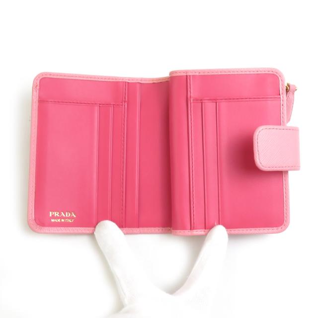PRADA プラダ 二つ折り財布 ピンク 14061 レディース【中古】 r10541a PRADA プラダ 二つ折り財布 ピンク 14061 レディース【中古】 r10541a