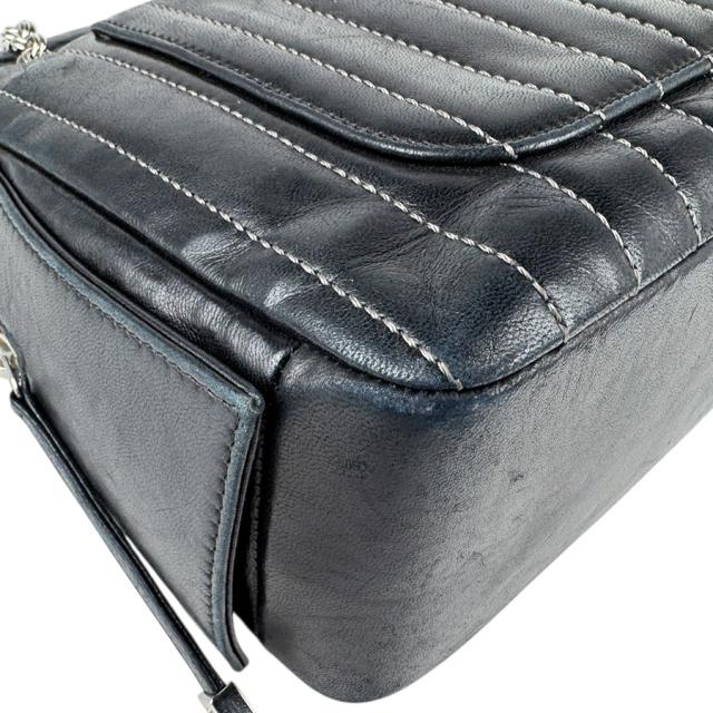 CHANEL シャネル ショルダーバッグ ブラック/シルバー 14054 レディース【中古】 z5081 CHANEL シャネル ショルダーバッグ ブラック/シルバー 14054