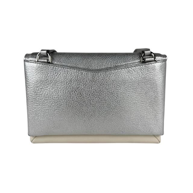 GIVENCHY ジバンシィ デュエット 斜め掛けショルダーバッグ シルバー