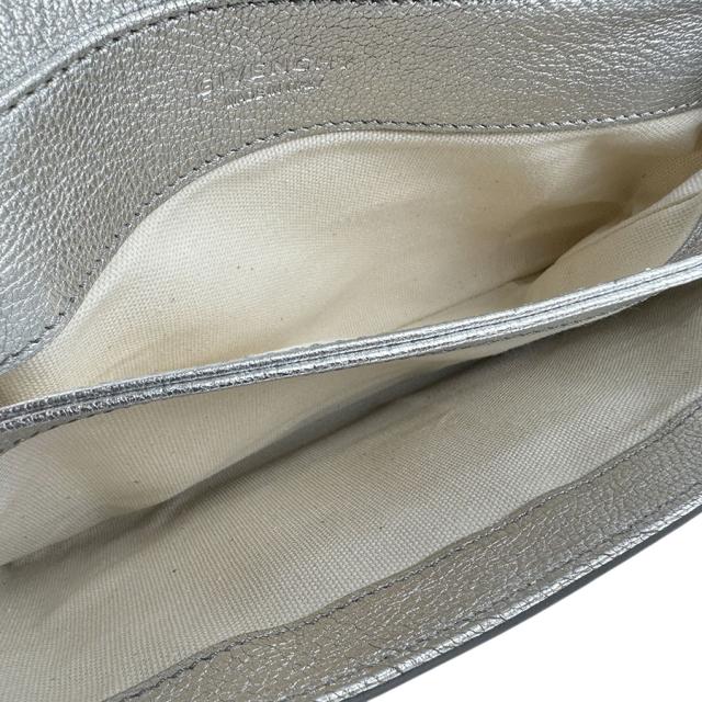 GIVENCHY ジバンシィ デュエット 斜め掛けショルダーバッグ シルバー