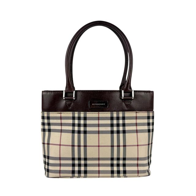 BURBERRY バーバリー ハンドバッグ ベージュ×ブラウン 14059 BURBERRY バーバリー ハンドバッグ ベージュ×ブラウン 14059