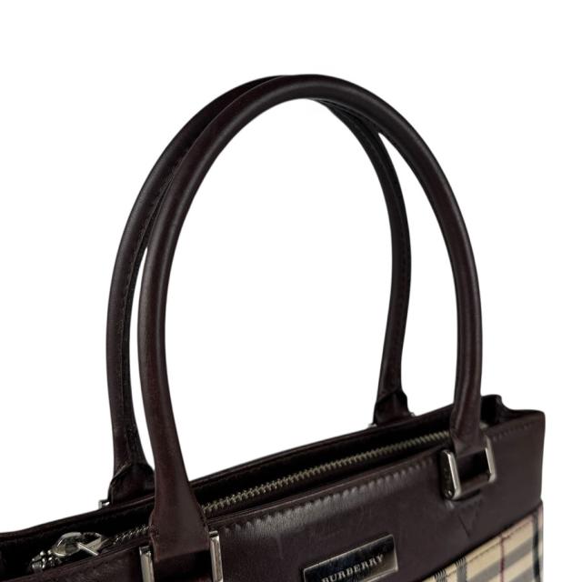 BURBERRY バーバリー ハンドバッグ ベージュ/ブラウン 14059 レディース【中古】 s0700k BURBERRY バーバリー ハンドバッグ ベージュ×ブラウン 14059