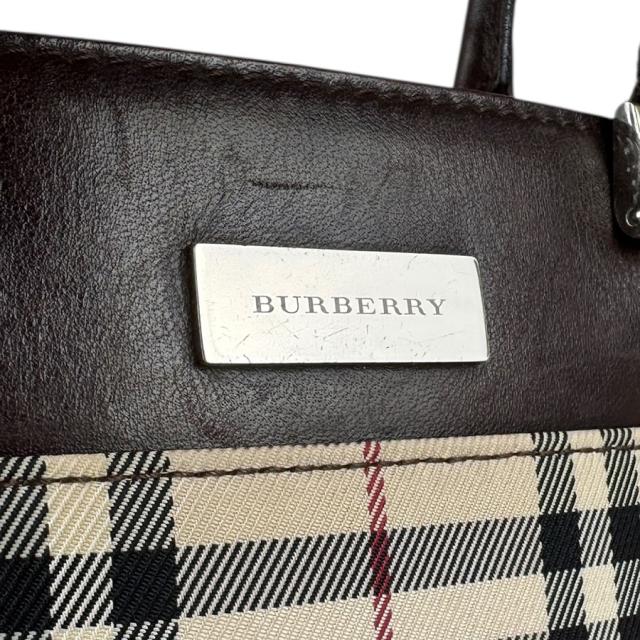 BURBERRY バーバリー ハンドバッグ ベージュ×ブラウン 14059