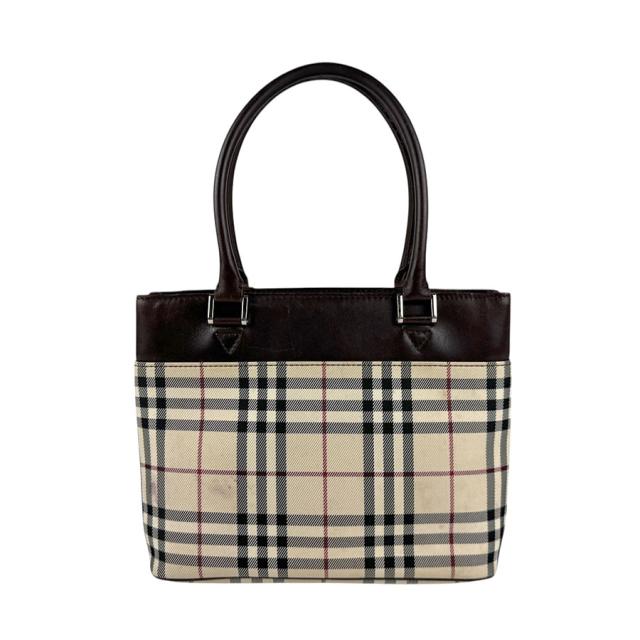 BURBERRY バーバリー ハンドバッグ ベージュ/ブラウン 14059 レディース【中古】 s0700k BURBERRY バーバリー ハンドバッグ ベージュ×ブラウン 14059