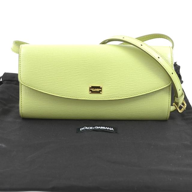 DOLCE&GABBANA ドルチェアンドガッバーナ ショルダーバッグ ライトグリーン 14065 レディース【中古】 h31146g DOLCE&GABBANA ドルチェアンドガッバーナ ショルダーバッグ ライト