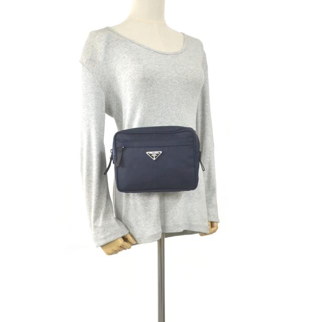PRADA プラダ ウエストバッグ ボディバッグ ネイビー 14066 ユニ