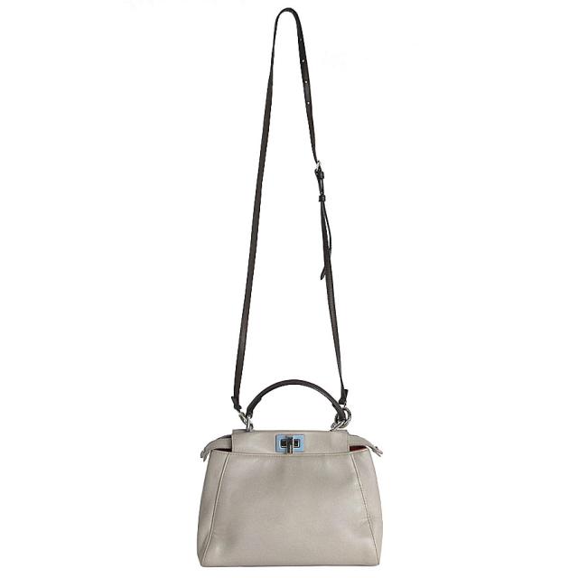 FENDI フェンディ ピーカブー スモール 8BN244-SOK ハンドバッグ ショルダーバッグ グレージュ/カーキブラウン 14059 レディース【中古】 s0631i FENDI フェンディ ピーカブー スモール 8BN244-SOK ハンドバッグ