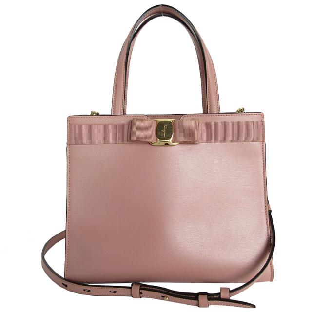 サルヴァトーレフェラガモ ヴァラリボン 型押し ハンドバッグ フォーマルバッグ Salvatore Ferragamo サルヴァトーレ フェラガモ ヴァラリボン