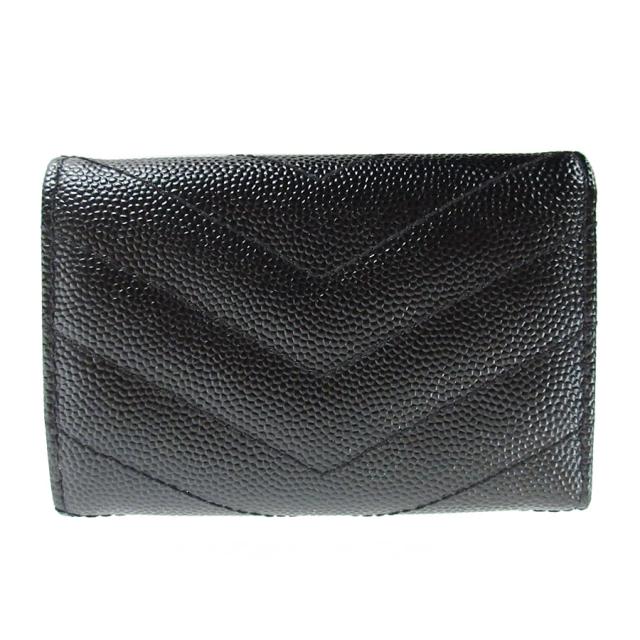 【美中古】サンローラン　三つ折り財布　コンパクト　ウォレット 美中古】サンローラン 三つ折り財布 コンパクト ウォレット サン