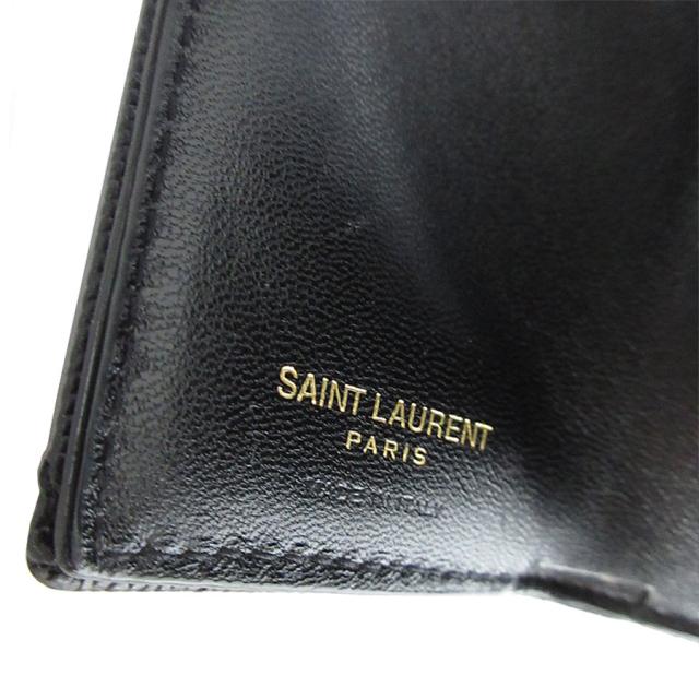 【美中古】サンローラン　三つ折り財布　コンパクト　ウォレット 美中古】サンローラン 三つ折り財布 コンパクト ウォレット サン