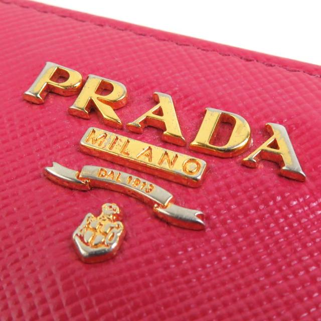 PRADA プラダ 二つ折り財布 ピンク 14061 レディース【中古】 e60362a