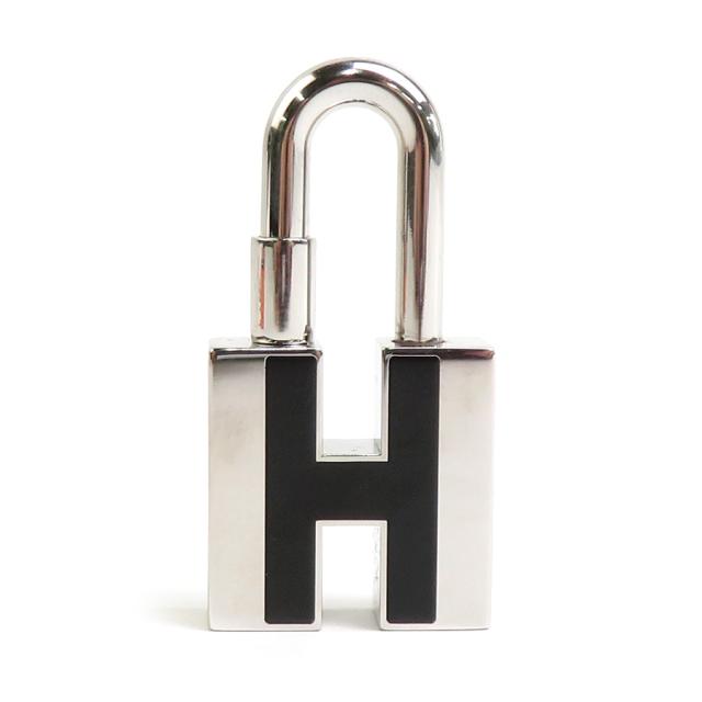 HERMES エルメス Hロゴ カデナ シルバー/ブラック 14069 ユニ