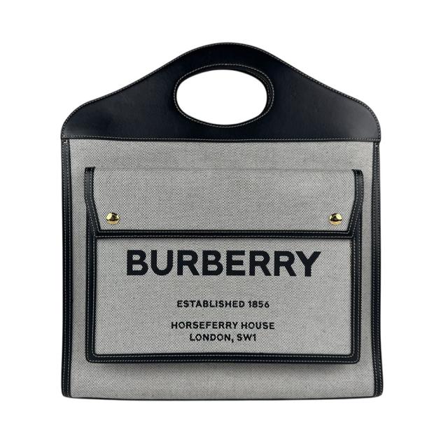 BURBERRY バーバリー ハンドバッグ ショルダーバッグ グレー/ブラック 14055 メンズ【中古】 z5212