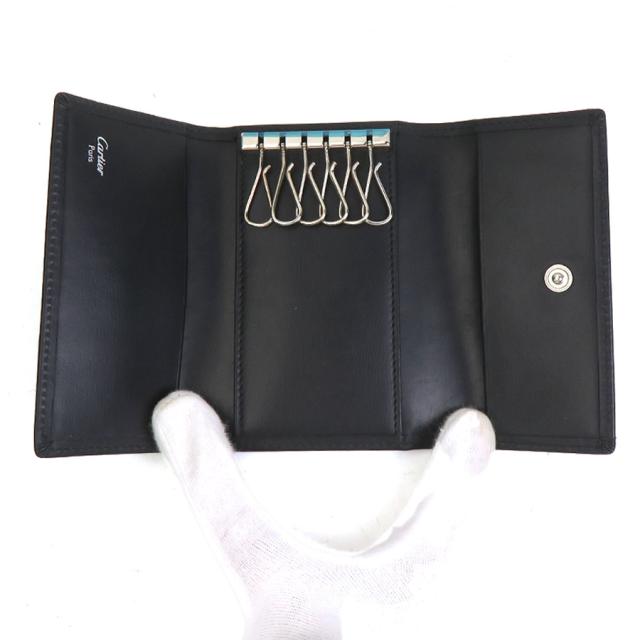 CARTIER カルティエ キーケース ブラック/シルバー 14054 メンズ【中古】 e60383g CARTIER カルティエ キーケース ブラック/シルバー 14054 メンズ【中古