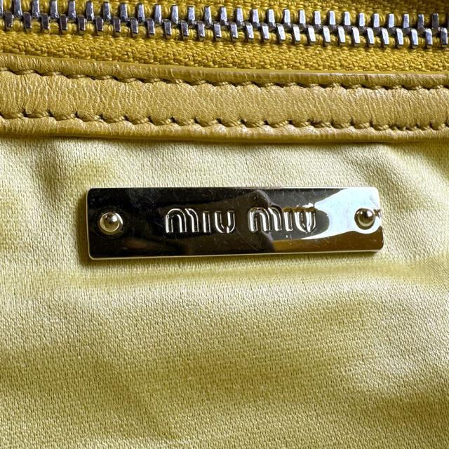 MIUMIU ミュウミュウ マテラッセ ショルダーバッグ イエロー 14063