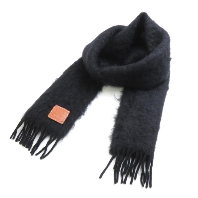 LOEWE マフラー メンズ 黒 モヘア LOEWE ロエベ モヘア マフラー ブラック 黒 ブランド メンズ