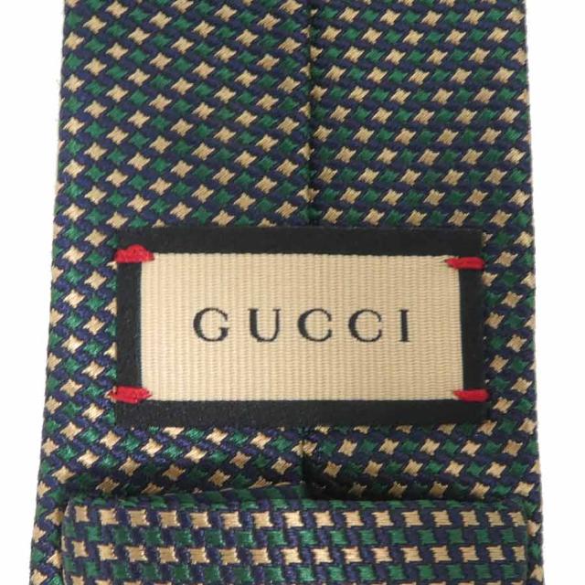 GUCCI グッチ ネクタイ グリーン系 14065 メンズ【中古】 56169a