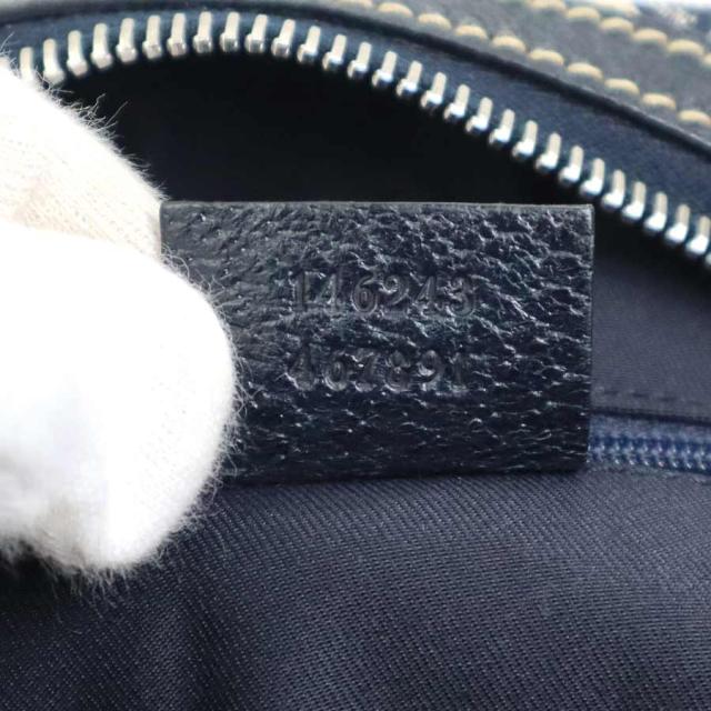 GUCCI グッチ 146243 ショルダーバッグ ネイビー/ベージュ/レッド