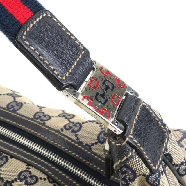 GUCCI グッチ 146243 ショルダーバッグ ネイビー/ベージュ/レッド