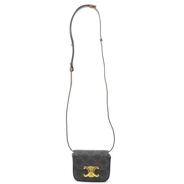 CELINE セリーヌ トリオンフ ショルダーバッグ ブラウン 14057