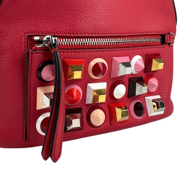 FENDI フェンディ マルチスタッズ 8BZ038.9DF リュック レッド/マルチ