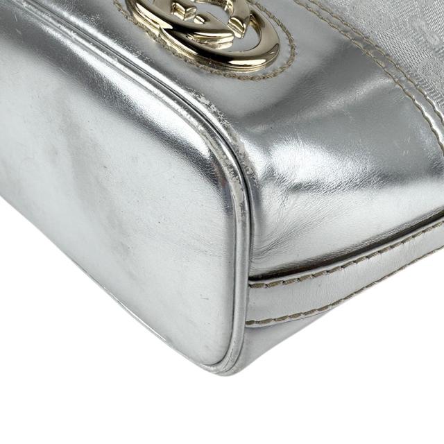 GUCCI グッチ インターロッキング 182491 ショルダーバッグ シルバー