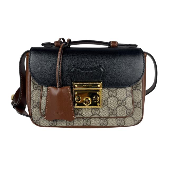 GUCCI グッチ 658487 ショルダーバッグ ブラック×ブラウン 14054 レディース【中古】 z5463