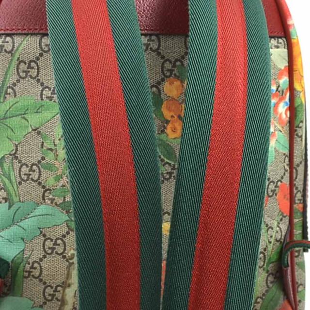 GUCCI グッチ リュック ベージュブラウン/レッド/マルチカラー 14072 レディース【中古】 e60436g GUCCI グッチ リュック ベージュブラウン/レッド/マルチカラー 14072