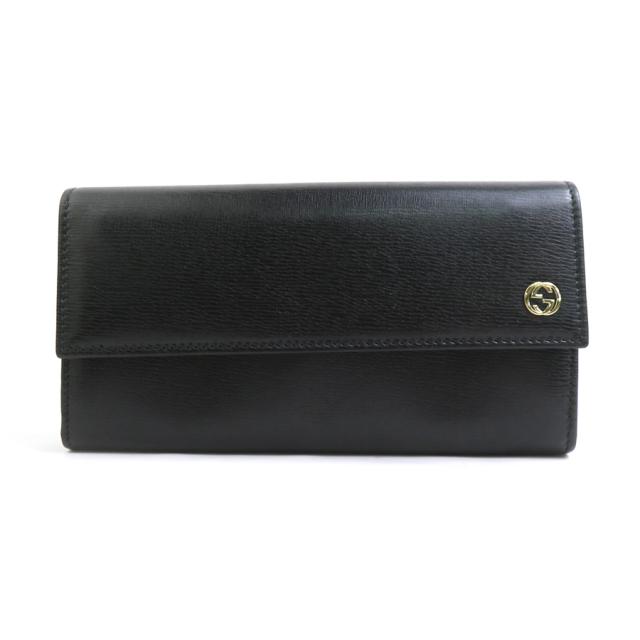 GUCCI グッチ インターロッキングG 309702 長財布 ブラック 14054 ユニセックス【中古】 h31192a