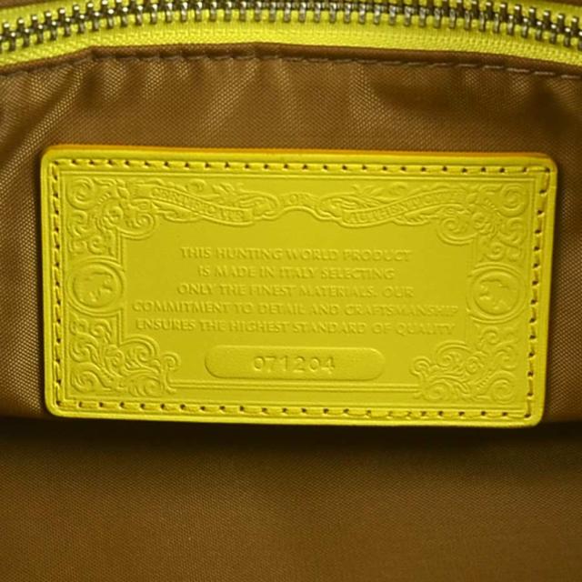 HUNTING WORLD ハンティングワールド ハンドバッグ イエロー 14063