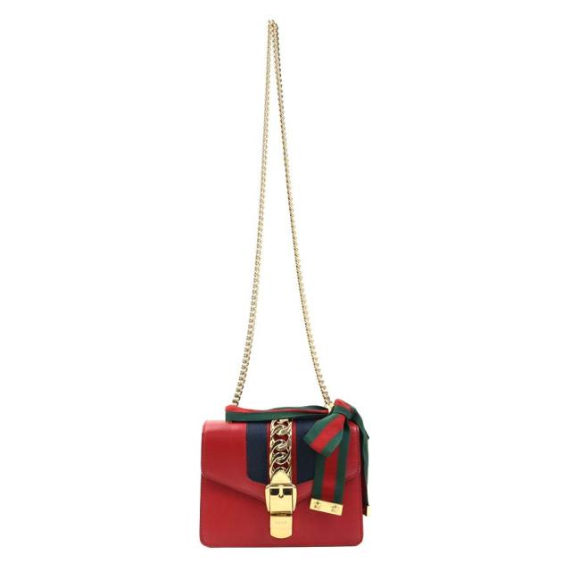GUCCI グッチ シルヴィ 431666 ショルダーバッグ レッド 14060 レディース【中古】 r10586a GUCCI グッチ シルヴィ 431666 ショルダーバッグ レッド 14060
