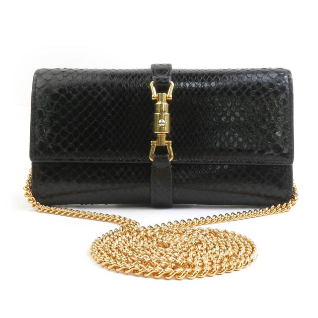GUCCI グッチ 652681 長財布 チェーンウォレット ブラック 14054 レディース【中古】 r10588a
