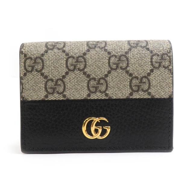 GUCCI グッチ 658610 二つ折り財布 ブラック×ブラウン 14054 ユニセックス【中古】 r10590g