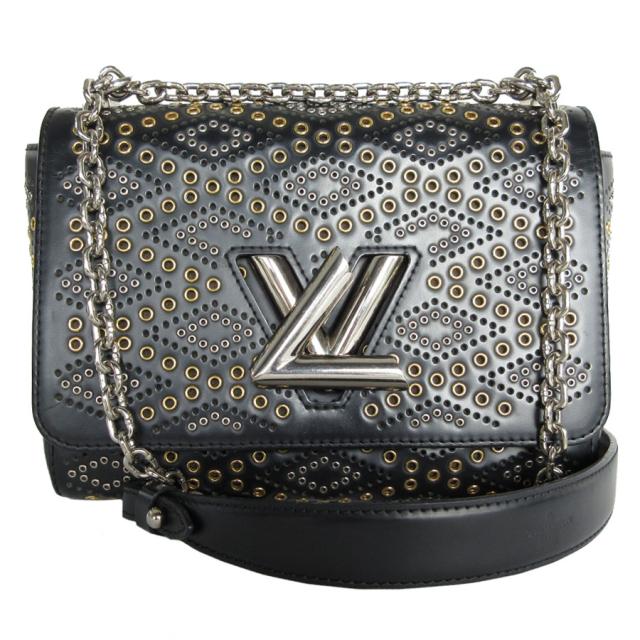 LOUIS VUITTON ルイ ヴィトン ツイストMM ショルダーバッグ ブラック/シルバー/ゴールド 14054 レディース【中古】 s0648a
