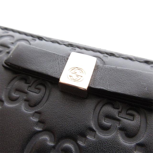 GUCCI グッチ グッチシマ 388680 ラウンドファスナー長財布 ブラック