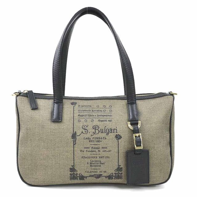 BVLGARI ブルガリ ハンドバッグ ブラウン/ブラック 14057 レディース【中古】 e60456j