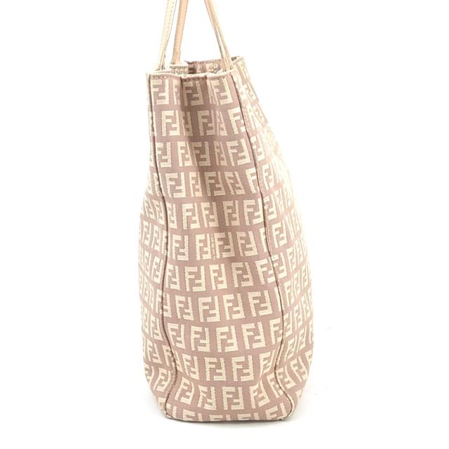 FENDI フェンディ ズッキーノ 2111.8BH133 ハンドバッグ ピンクベージュ 14061 レディース【中古】 e60473a