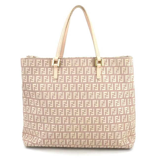 FENDI フェンディ ズッキーノ 2111.8BH133 ハンドバッグ ピンクベージュ 14061 レディース【中古】 e60473a