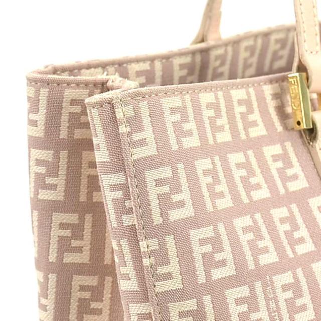 FENDI フェンディ ズッキーノ 2111.8BH133 ハンドバッグ ピンクベージュ 14061 レディース【中古】 e60473a
