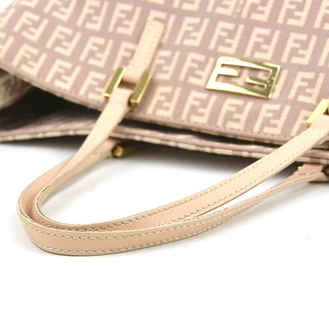 FENDI フェンディ ズッキーノ 2111.8BH133 ハンドバッグ ピンクベージュ 14061 レディース【中古】 e60473a