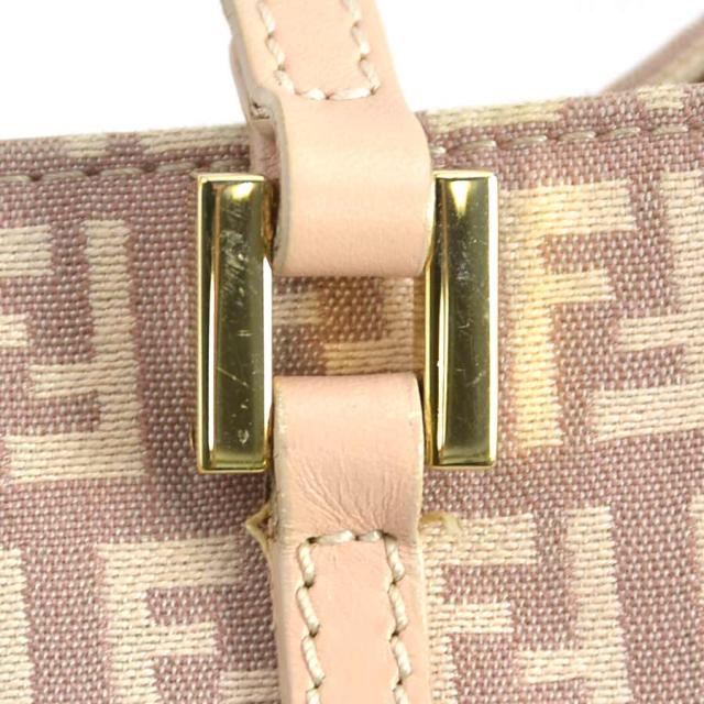FENDI フェンディ ズッキーノ 2111.8BH133 ハンドバッグ ピンクベージュ 14061 レディース【中古】 e60473a