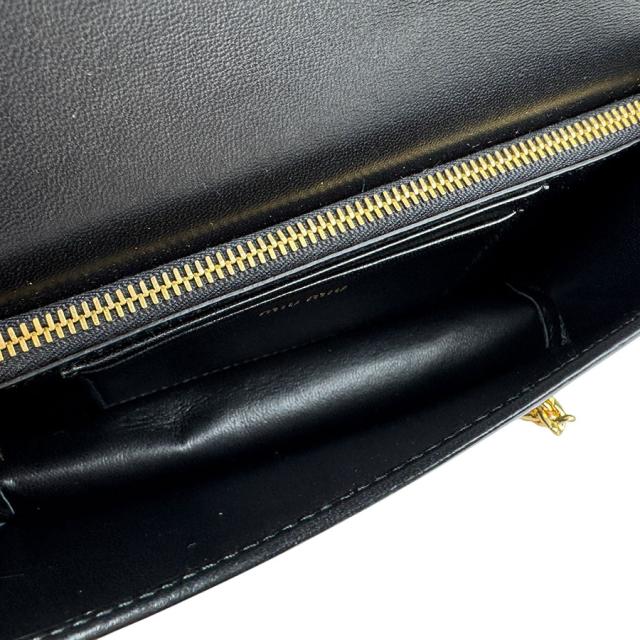 MIUMIU ミュウミュウ マテラッセ 5ZH029 チェーンウォレット ブラック