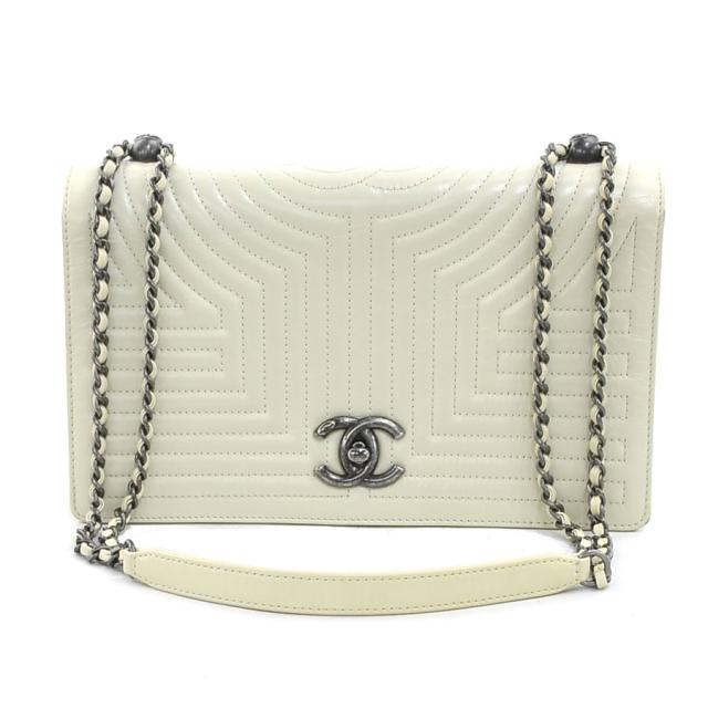 CHANEL シャネル ショルダーバッグ アイボリー 14056 レディース【中古】 90136a