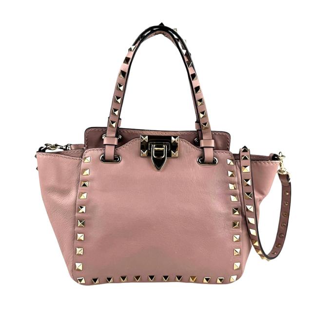 Valentino Garavani ヴァレンティノ ガラヴァーニ ハンドバッグ ショルダーバッグ ピンク 14061 レディース【中古】 z5578