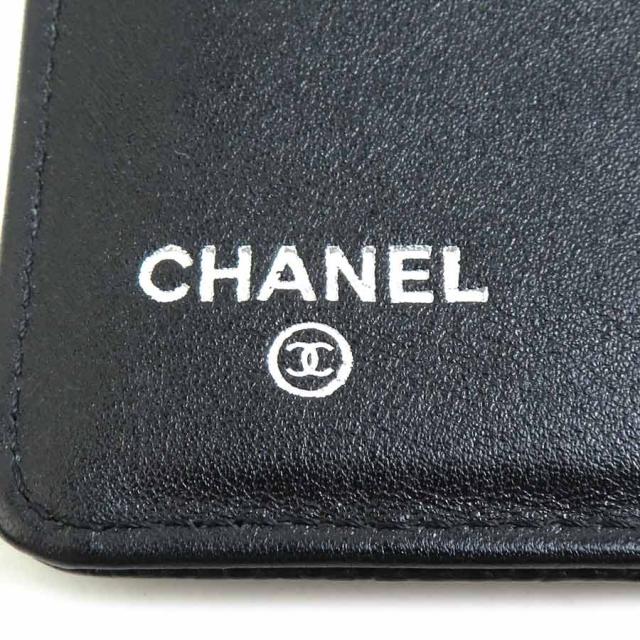CHANEL シャネル 二つ折り長財布 ブラック 14054 レディース【中古