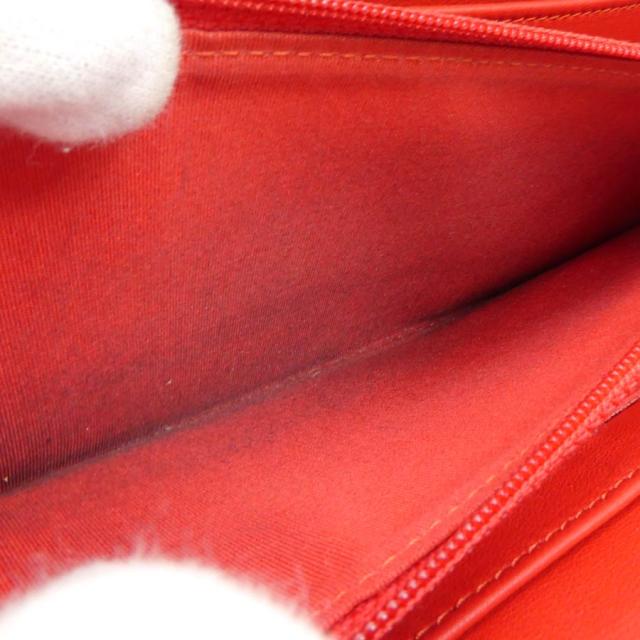 CHANEL シャネル ラウンドファスナー長財布 ブラック×レッド×ホワイト